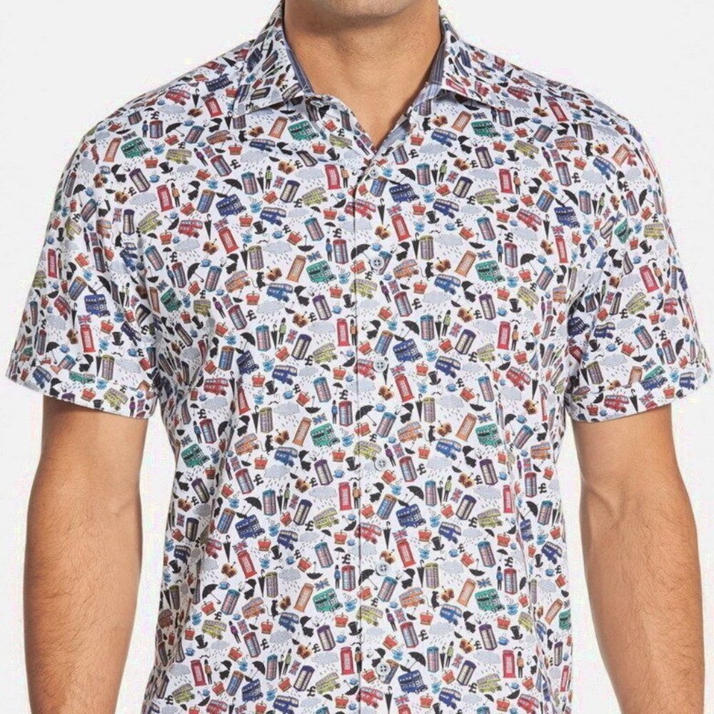Robert Graham Bangers & Mash Short Sleeve Sport Shirt